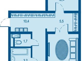 Продам двухкомнатную квартиру, 62.7 м2, Краснодар, улица Селезнёва, 104/1