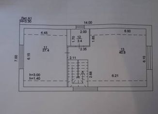 Планировка дома с западным фасадом