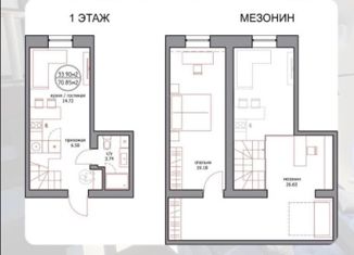 Продаю двухкомнатную квартиру, 70 м2, посёлок Пригородный, ЖК Барселона, Горная улица, 7А