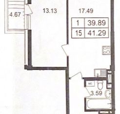 Продается 1-ком. квартира, 41.29 м2, посёлок городского типа Гурзуф, улица Геологов