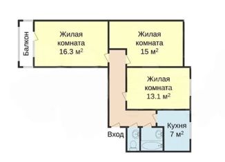 Продается трехкомнатная квартира, 63.3 м2, Москва, Севастопольский проспект, 51к1, район Котловка