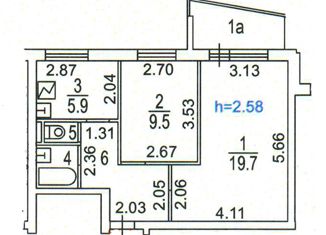 Продажа 2-комнатной квартиры, 46 м2, Москва, Олонецкая улица, 21, метро Отрадное