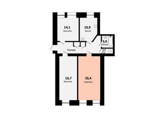 Продам комнату, 82.7 м2, Санкт-Петербург, Рижский проспект, 54, Рижский проспект