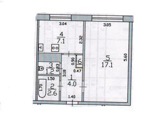1-комнатная квартира на продажу, 32.4 м2, посёлок городского типа Лучегорск, 3-й микрорайон, 4