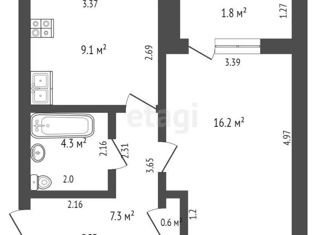 Продается 1-ком. квартира, 37.7 м2, Забайкальский край, Усуглинская улица, 21