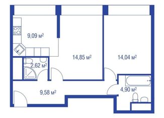 Продажа двухкомнатной квартиры, 55 м2, Москва, ЖК АйЛав, улица Годовикова, 11к2