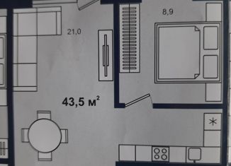 Продается двухкомнатная квартира, 43.5 м2, село Сукко, улица Николая Кондратенко, 21