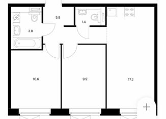 Продаю 2-ком. квартиру, 48.8 м2, Москва, Люблинская улица, 80к4, станция Перерва