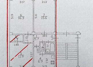 Комната на продажу, 61.2 м2, Санкт-Петербург, Народная улица, 75, муниципальный округ Народный