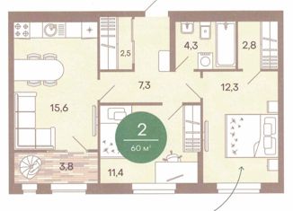 Продам 3-комнатную квартиру, 60 м2, Пенза, Железнодорожный район, улица Измайлова, 38к1