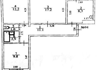 Продам трехкомнатную квартиру, 62.5 м2, Самарская область, Юбилейная улица, 83