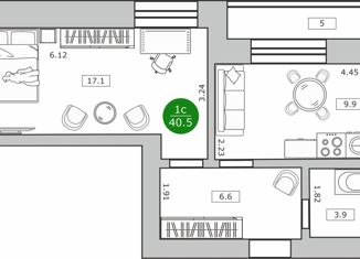 Продажа 2-комнатной квартиры, 40.5 м2, Искитим, Прорабская улица, 4