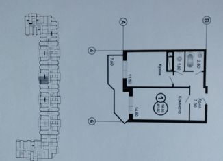 Продам 1-комнатную квартиру, 40.9 м2, деревня Марушкино, Агрохимическая улица, 3