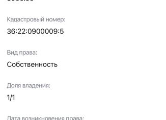 Земельный участок на продажу, 50 сот., Воронежская область, Пушкинская улица