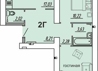 Продам 2-ком. квартиру, 61 м2, село Засечное, ЖК Весна, Соборная улица, 2