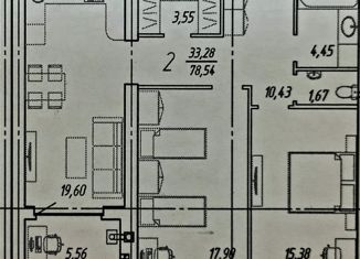 Продам двухкомнатную квартиру, 79.3 м2, посёлок Путёвка, микрорайон Мегаполис-парк, 17к2