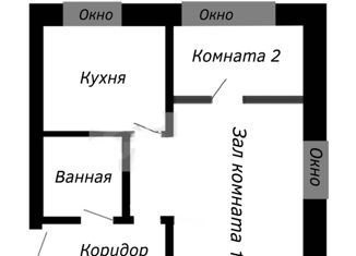 2-комнатная квартира на продажу, 35.1 м2, Самарская область, Ставропольская улица, 43