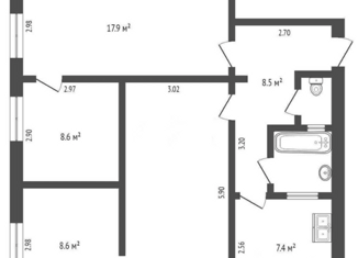 3-комнатная квартира на продажу, 74 м2, Москва, Нагатинская улица, 28, метро Коломенская