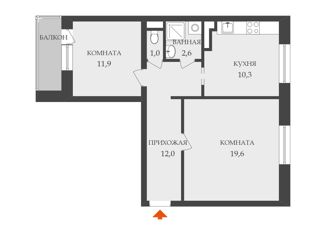 Продаю 2-комнатную квартиру, 57.5 м2, Санкт-Петербург, улица Кораблестроителей, 42к1, метро Приморская