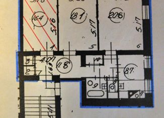 3-комнатная квартира на продажу, 82.87 м2, Санкт-Петербург, улица Лётчика Пилютова, 16к1