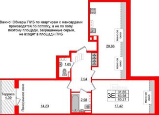 Продам двухкомнатную квартиру, 64 м2, Санкт-Петербург, Пулковское шоссе, 73к6, ЖК Зелёный Квартал