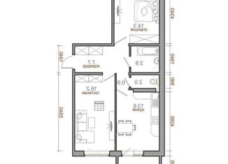 Продается двухкомнатная квартира, 63 м2, рабочий поселок Маркова, ЖК Ботаника, жилой комплекс Ботаника, 5