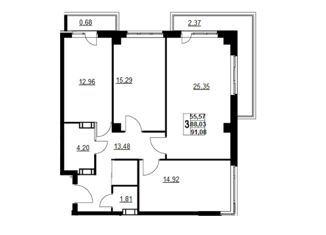 Продажа 3-комнатной квартиры, 91 м2, Волгоград, улица им. Циолковского, 41, Ворошиловский район