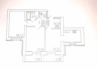 Продам двухкомнатную квартиру, 80 м2, Тверь, 1-я улица Суворова, 13, Центральный район