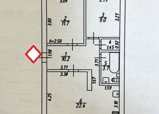 Продаю 2-комнатную квартиру, 58.3 м2, Валдай, улица Ломоносова, 88/27