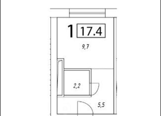 Продам 1-комнатную квартиру, 17.4 м2, Москва, район Кузьминки, Жигулёвская улица, 4к2