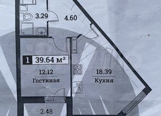 Продам 1-ком. квартиру, 39.6 м2, Мурино, улица Шувалова, 40, ЖК Цвета радуги