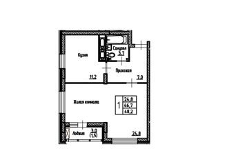 Продам 1-комнатную квартиру, 48.2 м2, Воронеж, улица Берёзовая Роща, 4Ак2, ЖК Легенда парк