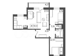 Сдам в аренду 3-комнатную квартиру, 70.1 м2, Красноярск, улица Светлова, 42