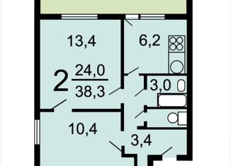 Продается 2-комнатная квартира, 38.6 м2, Москва, Уржумская улица, 3к4, метро Свиблово