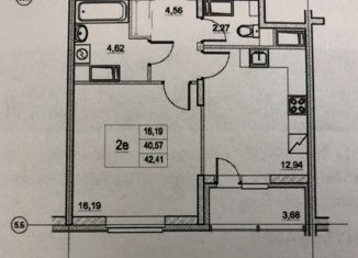 1-ком. квартира на продажу, 43.08 м2, Санкт-Петербург, улица Типанова, 23с1, ЖК Питер