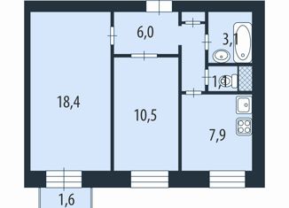 Продается двухкомнатная квартира, 47.3 м2, Санкт-Петербург, Варшавская улица, 48, метро Электросила