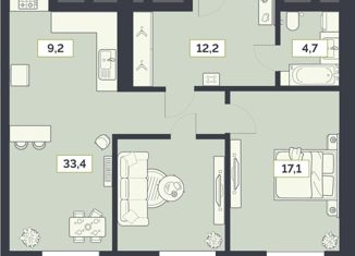 Продается 2-ком. квартира, 73 м2, Москва, метро Алексеевская, Староалексеевская улица, 5А