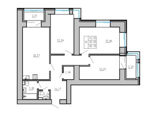 Продается 2-комнатная квартира, 57.16 м2, Оренбург, ЖК Гранд Парк, улица Ильи Глазунова, 3