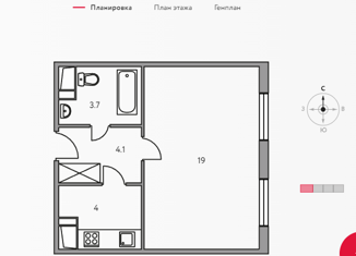 Продаю 1-комнатную квартиру, 30.8 м2, Москва, улица Эйнштейна, 4, Можайский район