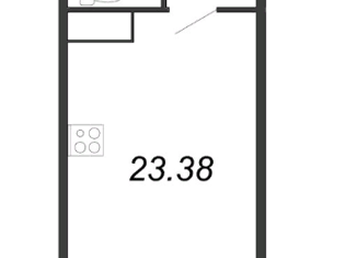 Продается квартира студия, 23.38 м2, Санкт-Петербург, муниципальный округ Народный