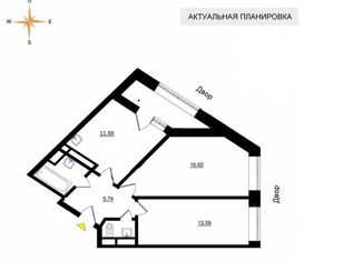 Продажа 2-комнатной квартиры, 52.9 м2, Санкт-Петербург, Планерная улица, 91к1, ЖК Нью Тайм