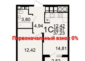 Продам 1-ком. квартиру, 37.23 м2, Рязань, Берёзовая улица, 5