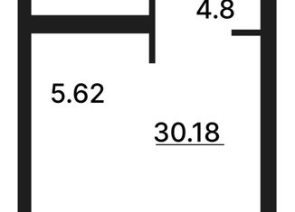 Продаю квартиру студию, 35.7 м2, Новосибирск, Большевистская улица, 104