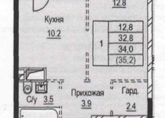 Продаю однокомнатную квартиру, 35.2 м2, Москва, Дмитровское шоссе, 73Б, ЖК Тринити