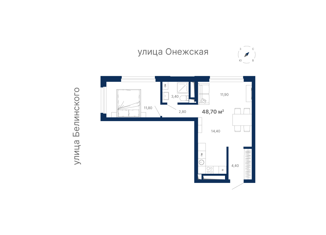 Продам 1-комнатную квартиру, 49 м2, Екатеринбург, метро Ботаническая, Столярный переулок