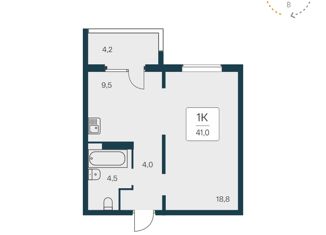 Продажа однокомнатной квартиры, 41 м2, Новосибирск, метро Заельцовская, Игарская улица