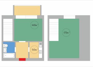 Продаю 1-ком. квартиру, 33.4 м2, посёлок Краснодарский, посёлок Краснодарский, литД