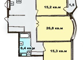 Продам 2-ком. квартиру, 94.8 м2, Москва, улица Демьяна Бедного, 4к2, метро Народное Ополчение