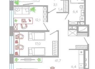 Продается 4-ком. квартира, 108.1 м2, Москва, 4-й Верхний Михайловский проезд, 1, метро Тульская