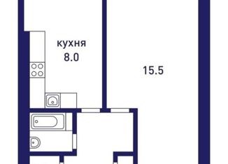 Однокомнатная квартира на продажу, 31.28 м2, Санкт-Петербург, Учительская улица, 19к1, муниципальный округ Прометей